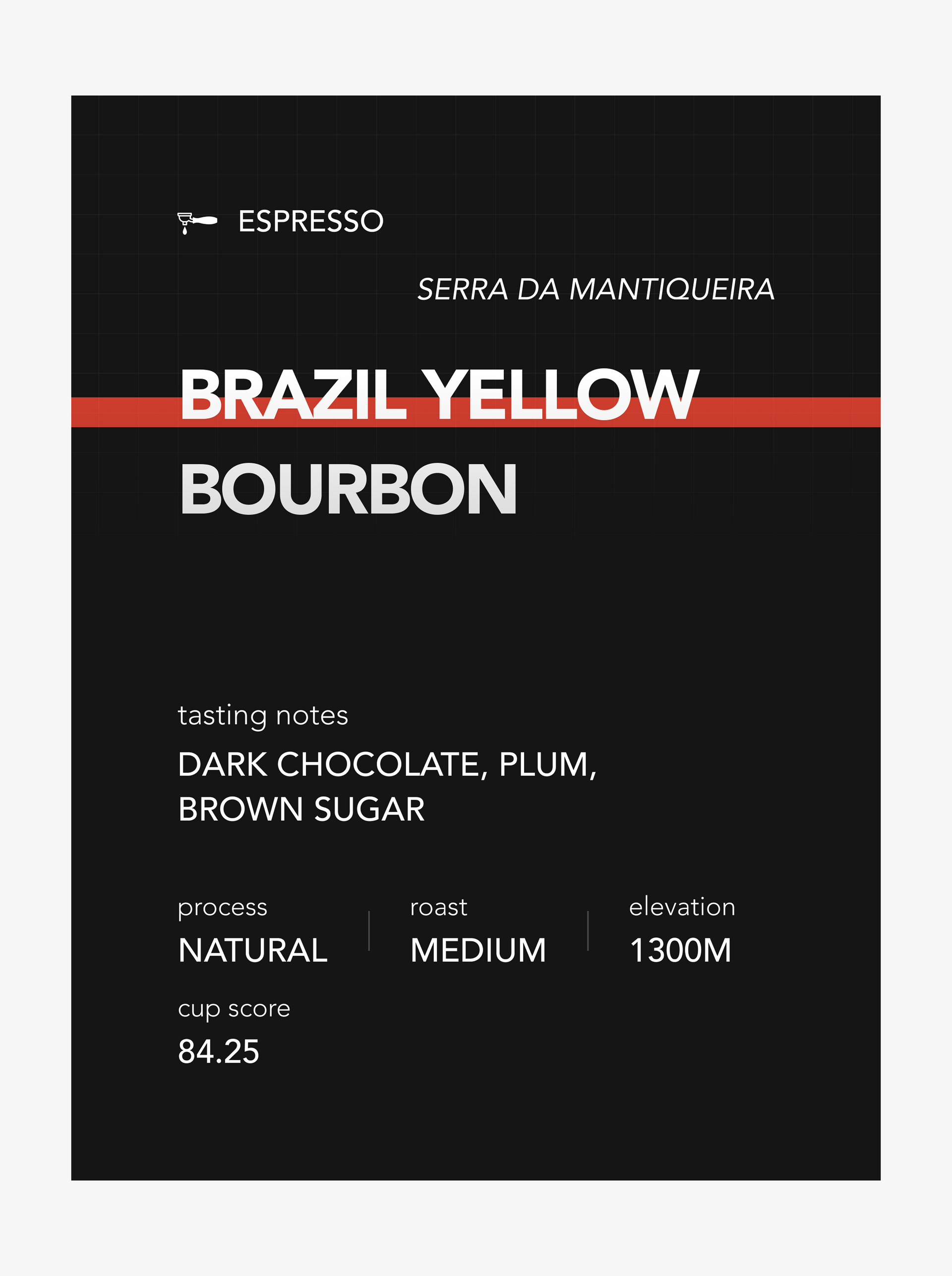 BRAZIL Yellow Bourbon  Serra da Mantiqueira